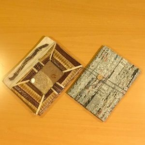 2 Custom-Crafted Rustic Notebooks/Photo Albums